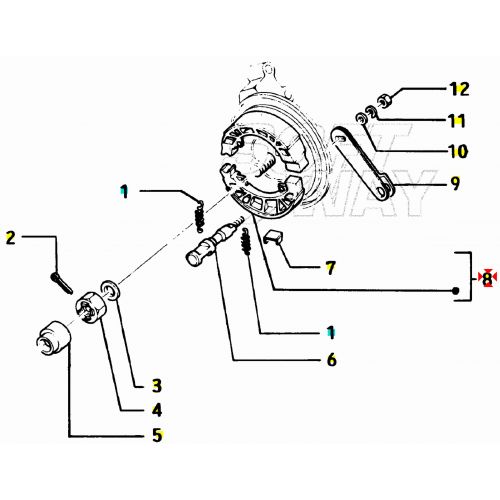 Coppia ceppi freno anteriore Piaggio...