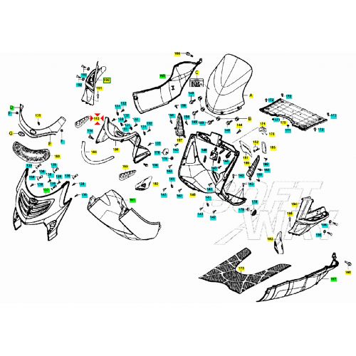 Griglia scudo superiore Kymco Grand Dink