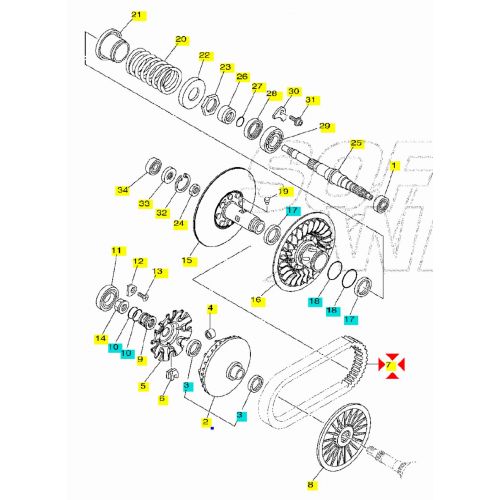 Cinghia trasmissione Yamaha T-Max 530