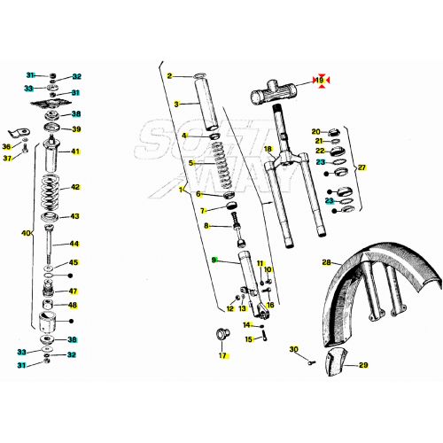 Copertura forcella Piaggio Si FL2 267624
