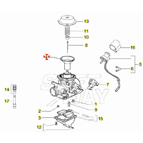Membrana carburatore scooter Piaggio...