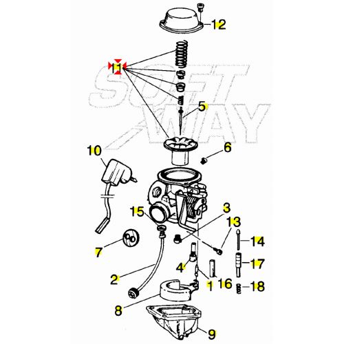 Membrana carburatore scooter Piaggio...