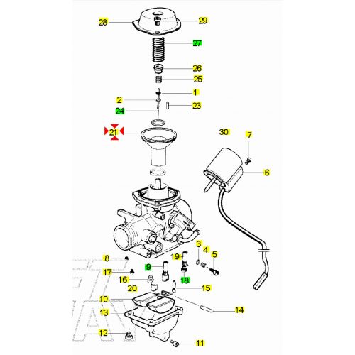 Membrana carburatore Vespa e scooter...