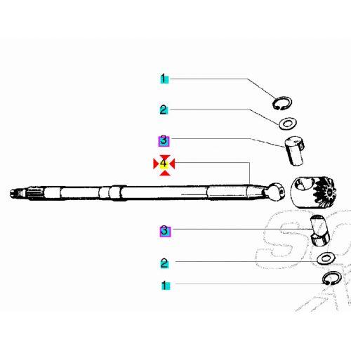 Semiasse Piaggio Ape 50 Mix RST FL...