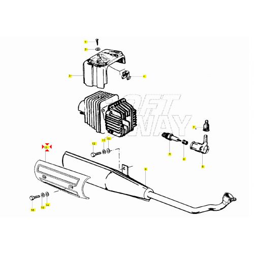 Griglia marmitta Piaggio Grillo 256684