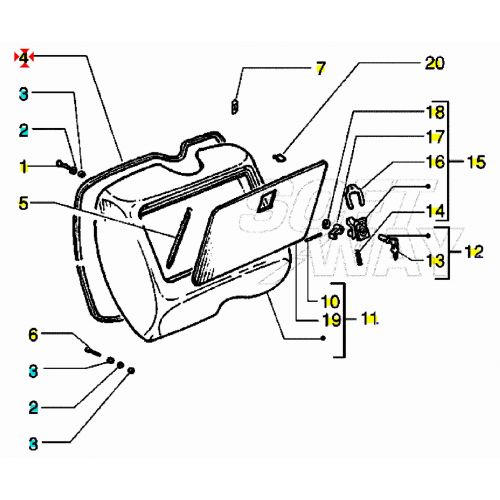 Profilo bauletto Vespa PX