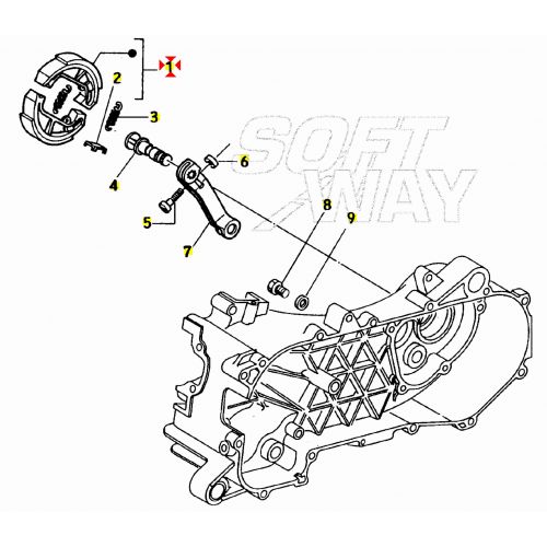 Ganasce posteriori scooter Piaggio...
