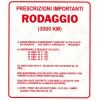 Adesivo rodaggio Vespa 4 marce miscela 5% Piaggio 610278M