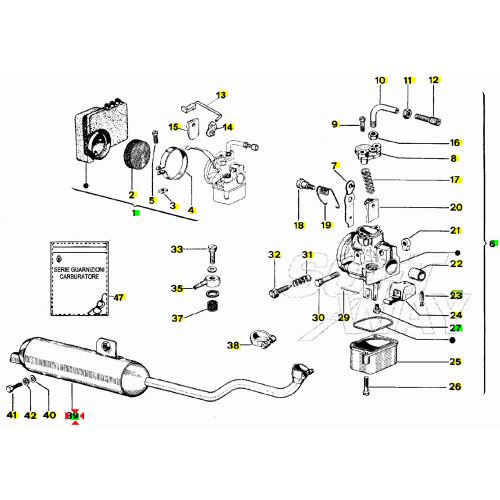 Marmitta Ciao PX tipo lungo