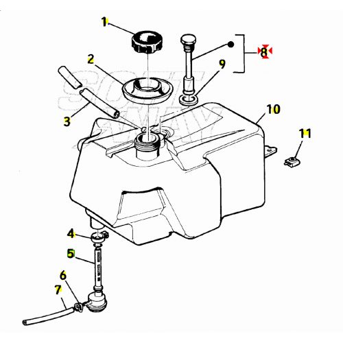 Indicatore riserva benzina Piaggio...