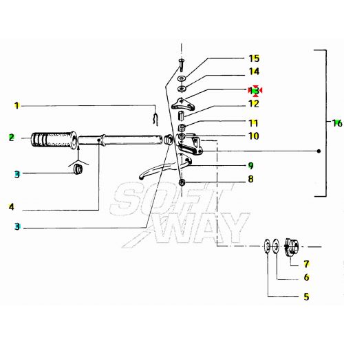 Levetta aria Vespa FL Piaggio 265946