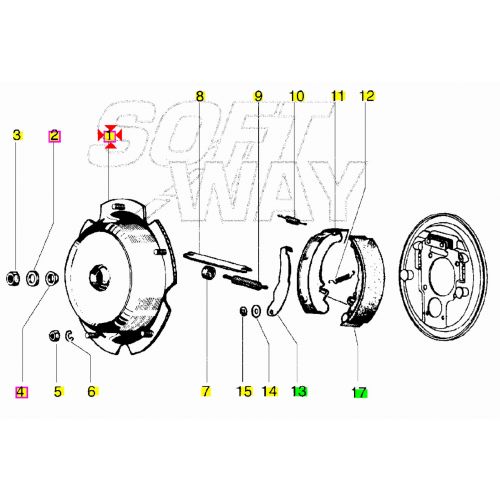 Tamburo freno Ape TM P RST Mix FL FL2...