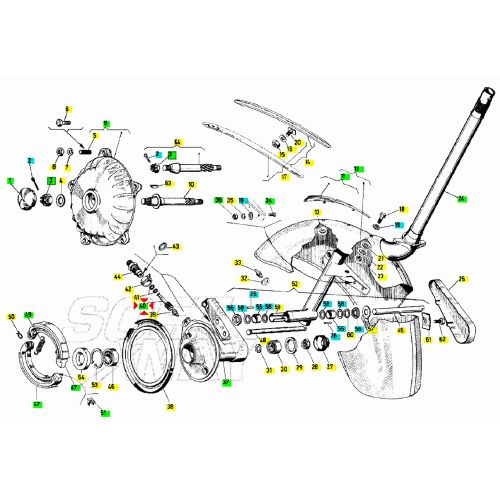 Rinvio contachilometri 9 denti Vespa...