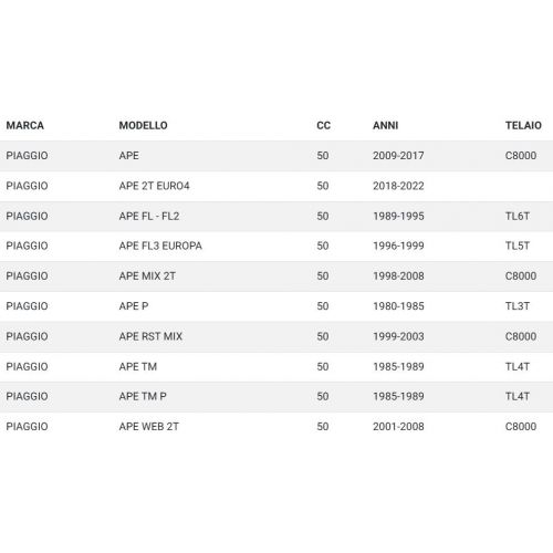 Ammortizzatore anteriore Ape 50 P FL...