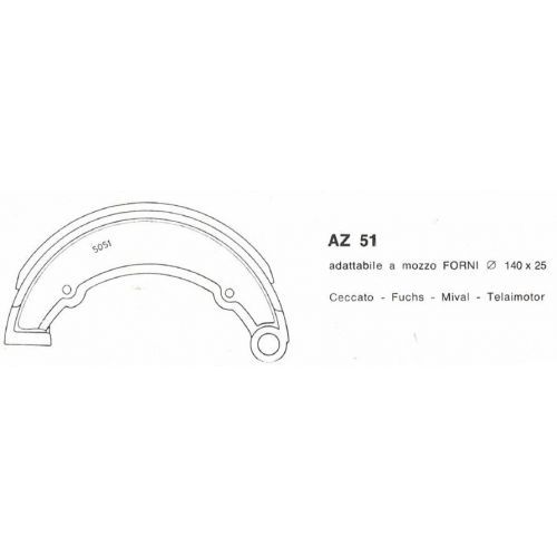 Ceppi freno Forma AZ 51 da 140 x 25