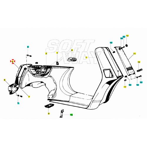 Copertura portatarga posteriore...