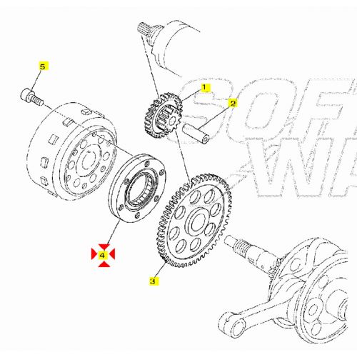 Ruota libera avviamento Yamaha 400