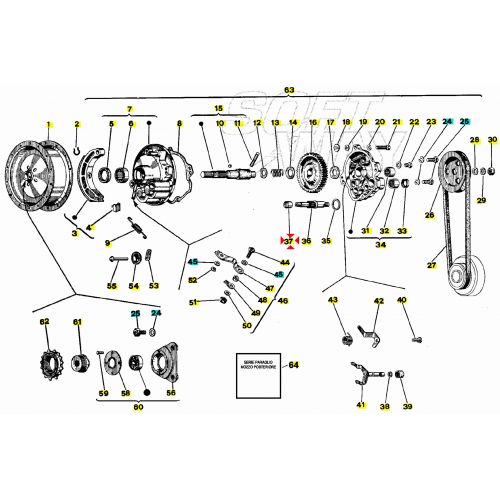 Astuccio rulli ciclomotori Piaggio...