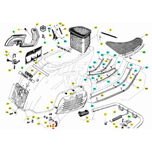 Leva apertura sportello Vespa 50...