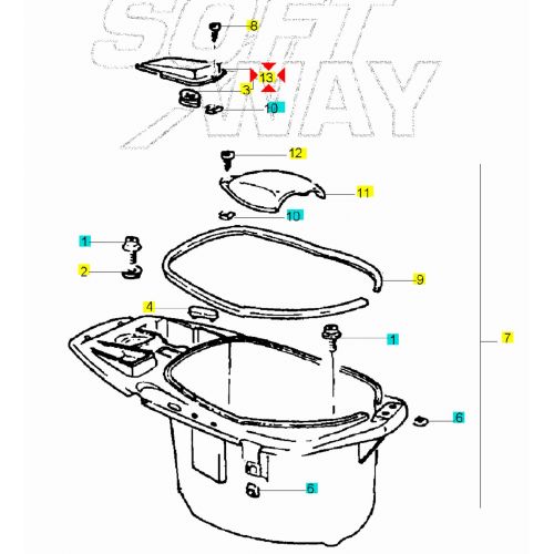 Coperchio batteria NRG NTT Typhoon...