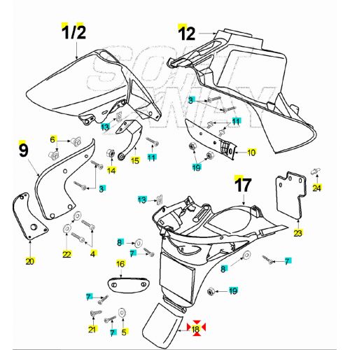 Prolunga parafango posteriore scooter...