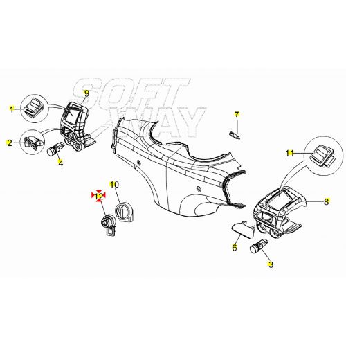 Commutatore a chiave scooter Piaggio...