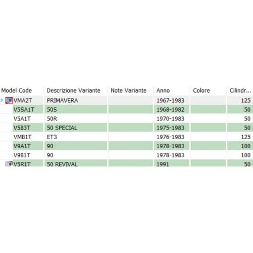 Puntalino strisce pedana Vespa 50...