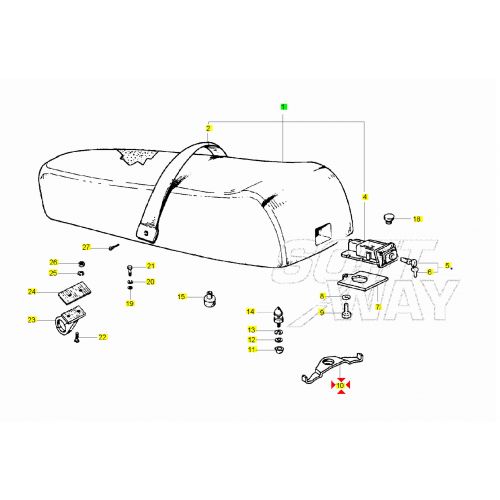 Gancio portacasco Vespa PX e T5