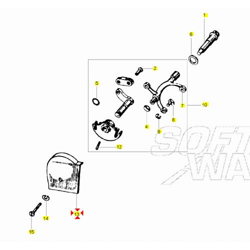 Coperchio settore cambio Vespa N PK...