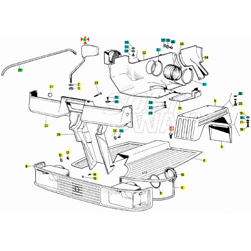 Specchio retrovisore Ape TM P602 P703...