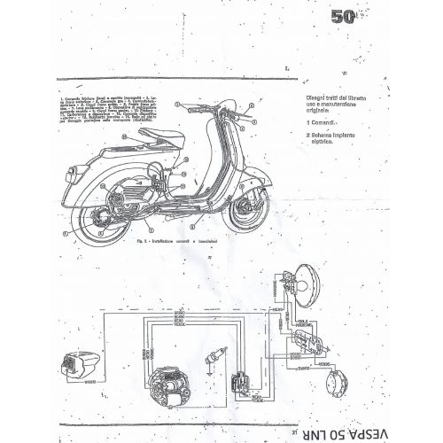 Impianto elettrico Vespa 50 tre marce...