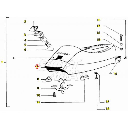 Cornice sella Vespa FL FL2 912400