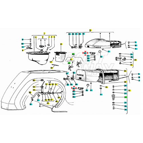 Scatola serratura Vespa PK Automatica...