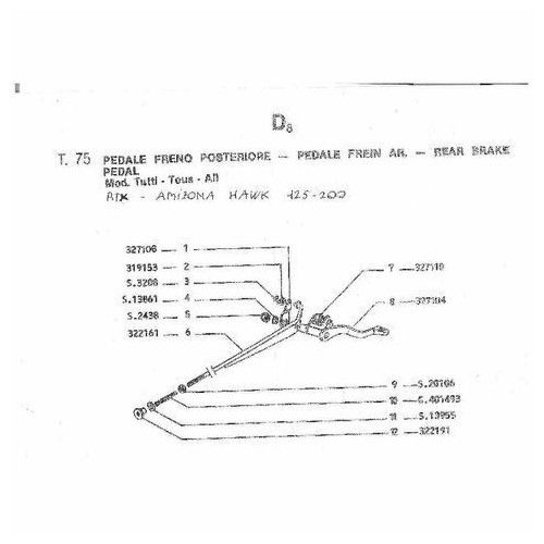Molla pedale freno Gilera Rtx e...