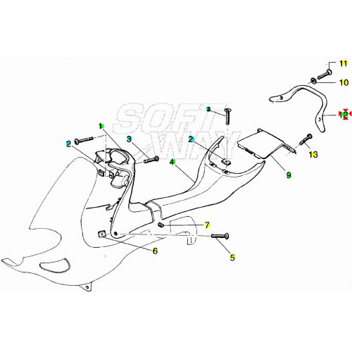 Maniglia posteriore Gilera Runner 298897
