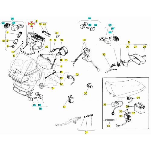 Vetro cruscotto Malaguti Fifty Top...