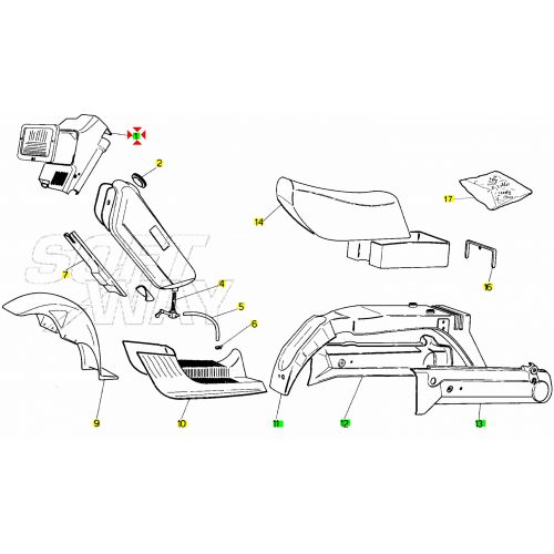 Maschera portafaro anteriore Malaguti...