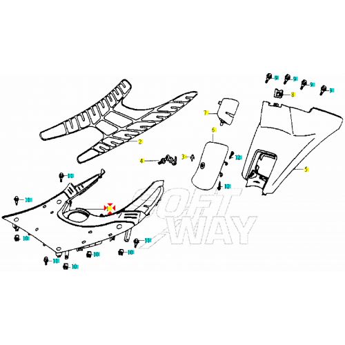 Pavimento Sym Jet Jungle Red Devil...