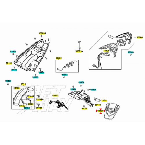 Prolunga parafango posteriore Kymco...
