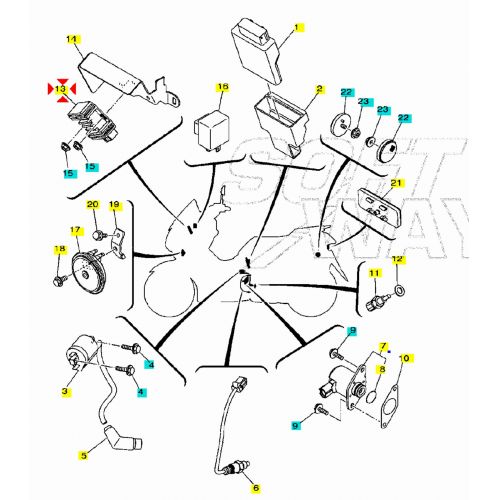 Regolatore tensione scooteroni Yamaha...