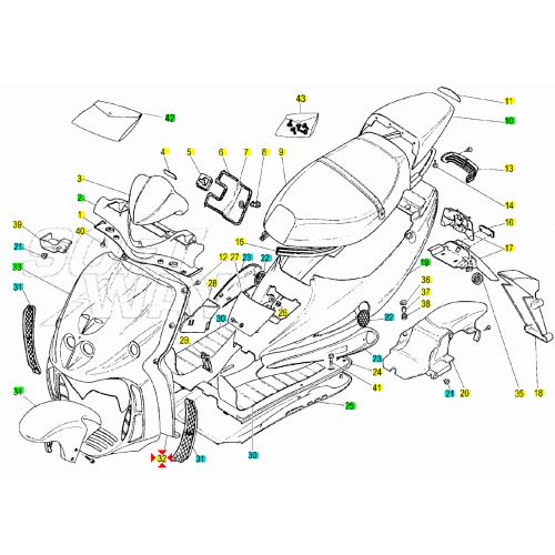 Controscudo Malaguti F12 grigio 06504407