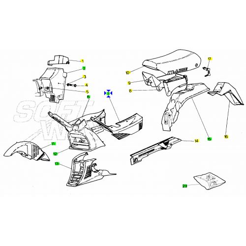 Fianchetto laterale Malaguti Fifty HF