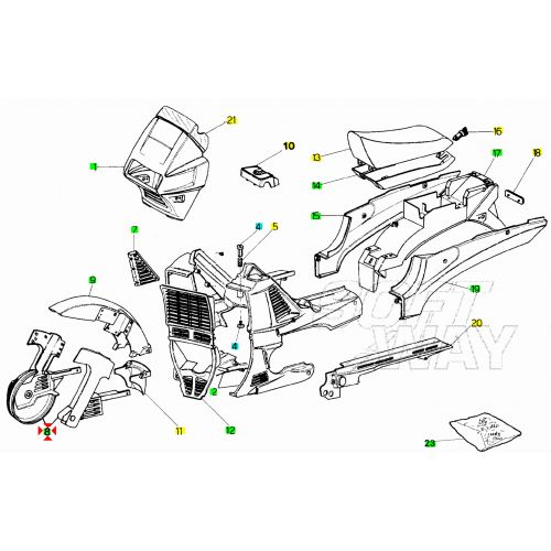 Copricanna sinistro Malaguti Fifty...