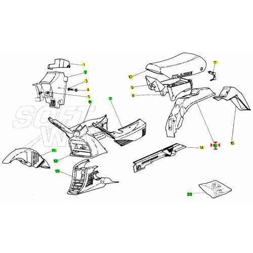 Parafango posteriore Malaguti Fifty...