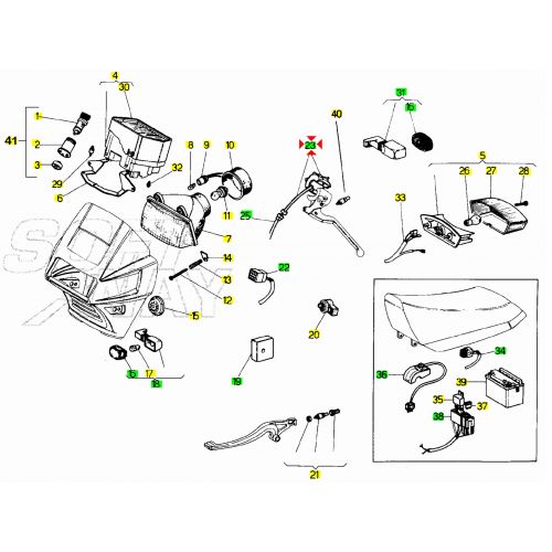 Devio luci Malaguti Fifty Full CX Top...