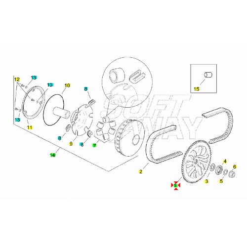 Semipuleggia fissa scooter Aprilia...