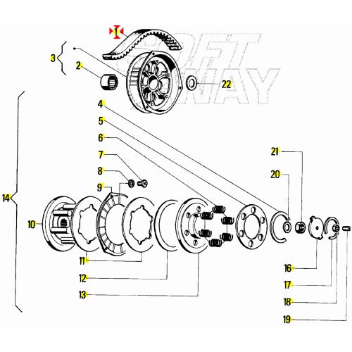 Cinghia trasmissione Bravo 3...