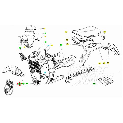 Copridisco nero Malaguti Fifty Top...