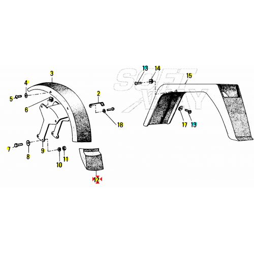Paraspruzzi parafango anteriore Boss...