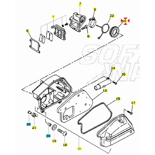 Raccordo filtro aria Yamaha BW'S CW...